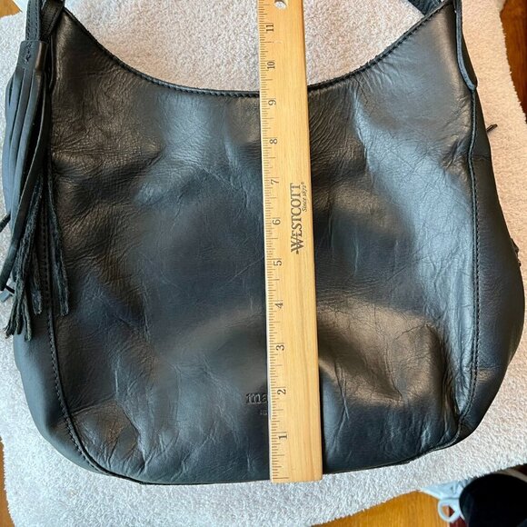 Margot New York Shoulder Bag Soft Leather Multiple Pockets Snap Closure Black OS - Picture 4 of 14